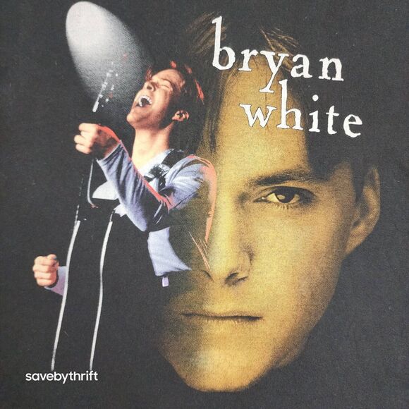 1997 Vintage Bryan White “Sittin on go” Tour Shirt Country Music Tee Black Large - Picture 2 of 16